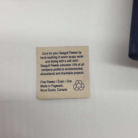 NIB Vintage 1994 Seagull Pewter Canada Sheffield England Iris Salad Serving Set - Picture 6 of 11